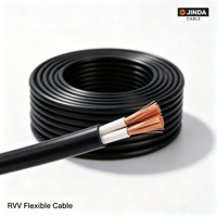 Câble de commande flexible JINDA RVV 3*1,5 mm² 3 conducteurs en cuivre toronné gainé PVC 300/500V pour câblage intérieur CE/CCC