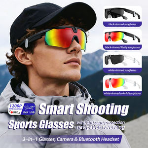Lunettes de sport intelligentes W640 pour le cyclisme, la conduite en plein air, la course à pied, protection UV400, coupe-vent, lunettes de soleil PC avec caméra 1080P pour enregistrement - Product Image 2