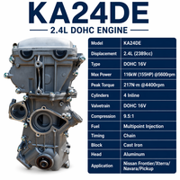 New KA24DE 2.4L DOHC 16V Gasoline 4-Cylinder Engine OEM Size Long Block Replacement Assembly Nissan Frontier/Xterra OE 61232