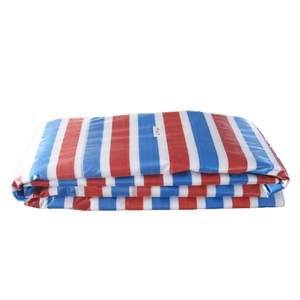 Telone Multiuso Ampiamente Utilizzato 160GSM a Tre Strisce Colorate <span class=keywords><strong>in</strong></span> PE Impermeabile Copertura Antipioggia Fogli di Plastica - Product Image 2