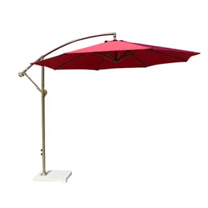 2023 2.7M / 3M Garden Umbrella Outdoor Parasols Steel Parasol Market Garden Patio Umbrella Round Sun Protection Windproof