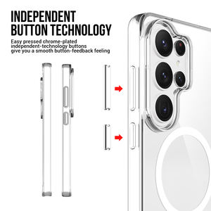 Coque de téléphone magnétique transparente en gros pour Samsung Galaxy S26 Ultra, coque arrière <span class=keywords><strong>rigide</strong></span> en PC de haute qualité, antichoc - Product Image 5