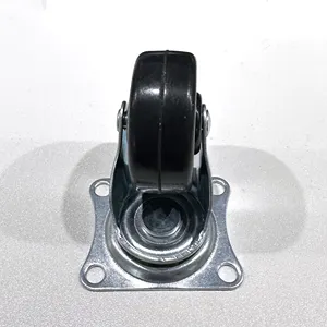 عجلات سوداء سائلة عالية الجودة منخفضة الجاذبية بتصميم مركزي للبيع المباشر من المصنع بفرامل