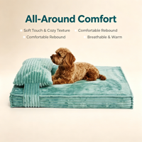 Coussin imperméable pour chien avec housse amovible lavable, matelas apaisant écologique en éponge, motif uni, tendance, taille XL pour chiens et chats
