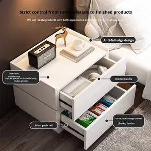 Gabinete de almacenamiento de dormitorio <span class=keywords><strong>DIY</strong></span> de gama alta, <span class=keywords><strong>mesita</strong></span> de <span class=keywords><strong>noche</strong></span> de lujo accesible moderna y creativa para sala de estar, combinación gratuita - Product Image 1