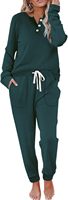 Tenues deux pièces pour femmes, ensembles de détente, sweat-shirt à boutons, pantalon de survêtement, ensembles de survêtement avec poches