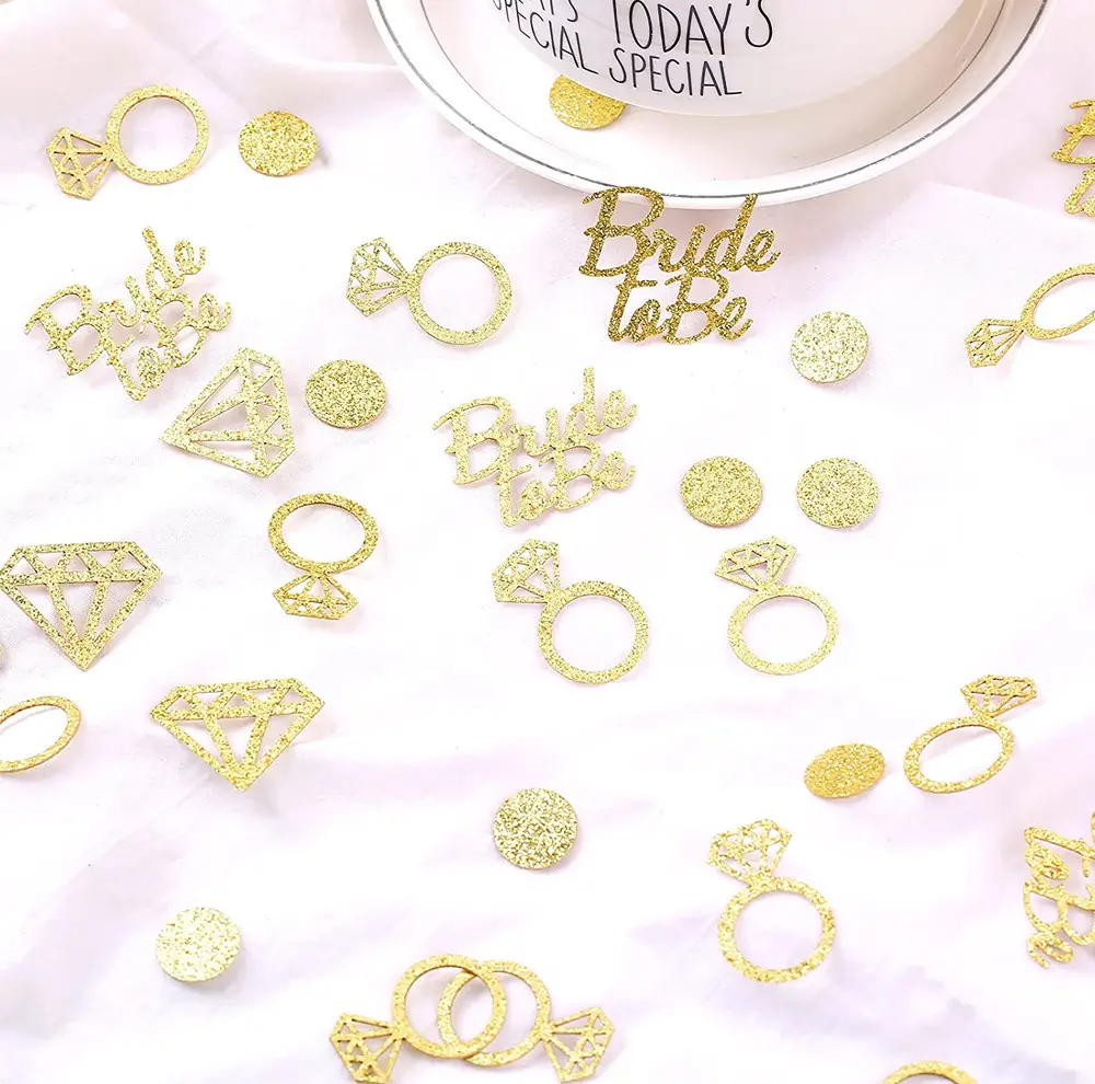 Decorazioni per feste scarti di carta tavoli di fidanzamento anelli scintillanti coriandoli di paillettes per forniture per feste singole di nozze