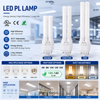Bombilla LED PLC de Alta Eficiencia 120-140lm/W, 3 Temperaturas de Color a Elegir, 6W 8W 10W 12W 15W, G23 G24 GX24 E27, Certificación UL CE RoHS