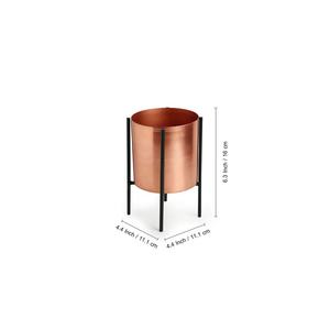 Support de jardinières cylindriques en fer, finition galvanisée, pot de sol pour la décoration de jardin à domicile, entièrement personnalisable - Product Image 3