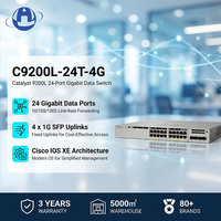 Switch Jaringan Gigabit Terkelola Catalyst C9200L-24T-4G 24 Port Gigabit Ethernet Data 4x1G SFP Uplink 80G Stacking 24 Port