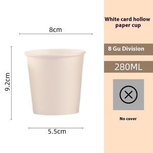 Taza de papel hueca blanca de doble capa gruesa desechable personalizable para bebidas frías calientes para café, <span class=keywords><strong>té</strong></span> de la leche, tapa antiescaldado - Product Image 6