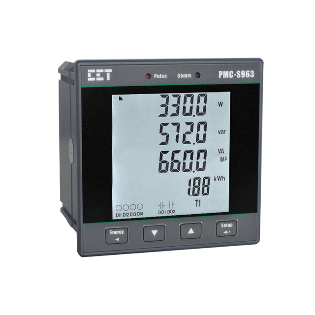 CET Brand PMC-963-C/E 96*96 Intelligent Three-phase DC meter LCD Meter with Ethernet port