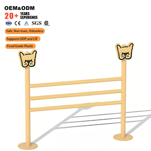 Obstacles de formation de chien PE durables Petit équipement d'agilité en acier galvanisé étanche-Anneaux de poteaux de saut pour la compétition - Product Image 1