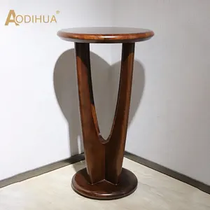 Chinês clássico de madeira sólida flor de canto suporte de mesa