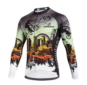 Spring And Autumn Mens And Womens Riding Clothes Long Sleeve Suit Mountain Bike Road Car Bicycle Ventilation Wheel Ska