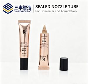 Aluminum plastic tube Custom Logo Print Soft Tube With Square Flat Cap <b>For</b> SPF <b>Sunscreen</b> Lotion - Product Image 3