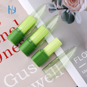 En Stock, envases de tubos de lápiz labial de aloe vera, tubos de lápiz labial verde vacíos puros, frescos y húmedos, Etiqueta Privada - Product Image 4