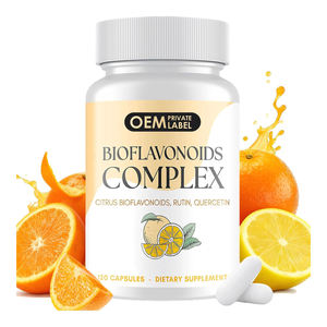 อาหารเสริมไบโอฟลาโวนอยด์ OEM 1500 มก. แคปซูลไบโอฟลาโวนอยด์จากผลไม้ตระกูลส้ม ผสมเควอเซตินและรูติน เพื่อการไหลเวียนโลหิต - Product Image 1