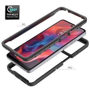 เคสป้องกันโทรศัพท์ PC เนื้อแข็งกันกระแทกใสคลุมทั้งหมดสำหรับ <span class=keywords><strong>Motorola</strong></span> <span class=keywords><strong>Moto</strong></span> E14 G24 G04 G04S - Product Image 4