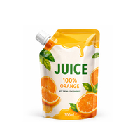 Sacs à jus en plastique transparent personnalisés de 250 ml et 500 ml, avec bec verseur, pour l'emballage de boissons