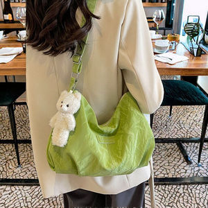 Women's Lady New Spring <b>Summer</b> Fashion Large Capacity Polyester Two Straps <b>Crossbody</b> <b>Bag</b> Zip Closure - Product Image 2