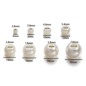ไข่มุกเทียม 6-20 มม. สีขาวนวล ทรงกลม เม็ดหลวม สำหรับทำเครื่องประดับ DIY อุปกรณ์เสริม - Product Image 2