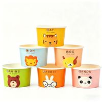 Vasos de Cartón Desechables de Grado Comercial de Pared Simple para Helado y Yogur, Contenedores, Tapas, Cajas, Tazones para Llevar, Bebidas Frías