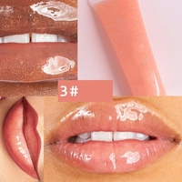Emballage personnalisé de gloss à lèvres liquide minéral en tube, brillant, repulpant, pailleté, avec protection solaire, 8 ml