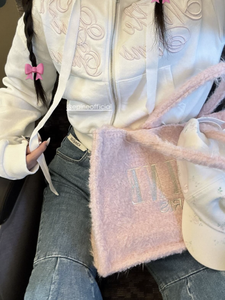 Sac fourre-tout lavable en machine de petite taille et grande capacité, nouvelle tendance de la mode, sac à main en fourrure, sac de plage mignon et féminin - Product Image 3