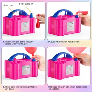 เครื่องเป่าลูกโป่งไฟฟ้าแบบพกพาหัวฉีดคู่สำหรับตกแต่งงานปาร์ตี้ - Product Image 4