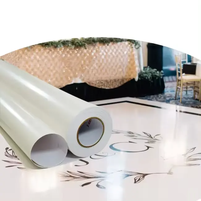 Custom removable glue wedding floor decal eco-solvent printing adhesive vinyl dance floor wrap wedding