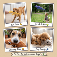 Jouet pour chien en peluche recyclée en forme de lézard, super doux, durable, couineur, interactif, pour chiot, à mâcher, écologique, intérieur/extérieur, usine OEM ODM