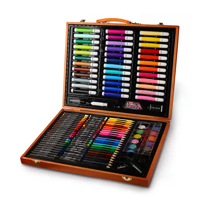 150 Piece Deluxe Art Set, Art Box & Drawing Kit with Crayons, Oil