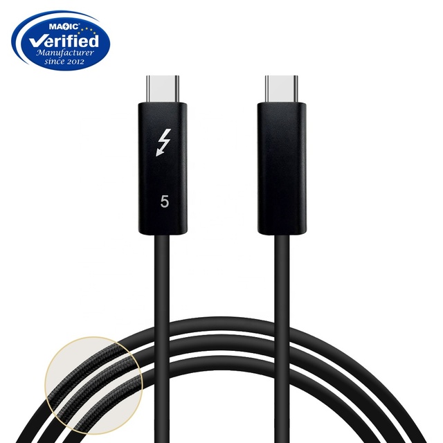Thunder 5 16k USB 5.0 8k 240W 120Gbps Coaxial Type C USB 5.0 USB4 Cable for Thunderbolt Display Cable Thunderbolt 5 Cable