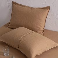 Parure de lit en chanvre 100% durable, certifiée OEKO-TEX, respirante, avec housse de couette et drap plat, vente en gros OEM personnalisée