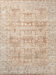 Tapis en laine noué à la main, design moderne beige vieilli, style héritage, avec envers en latex écologique - Product Image 1