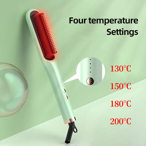 AINI 2025 a doppio uso pettine aria calda USB alimentato per uso domestico pigro persona arricciatura diritta con materiale spazzola in Nylon - Product Image 5