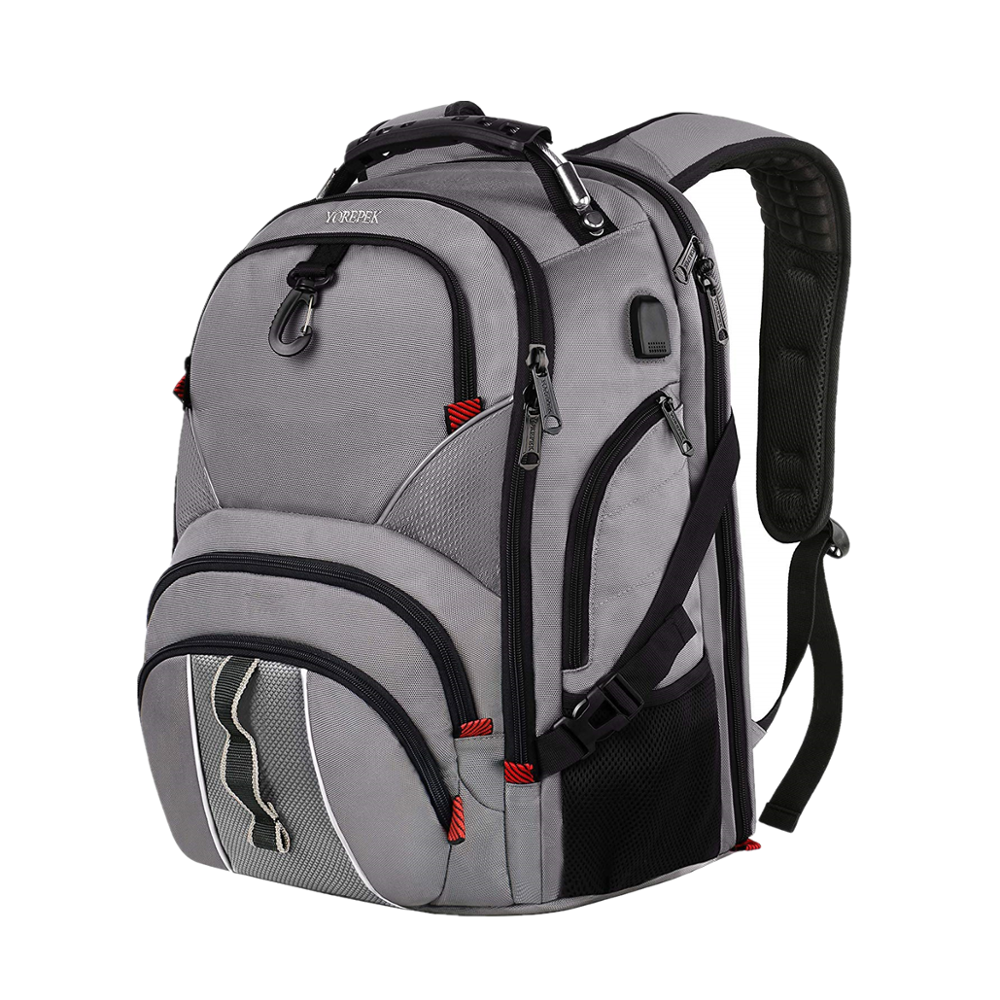 sac à dos durable résistant à l'eau sac à dos de randonnée, sac à dos pour ordinateur portable avec port de chargement USB