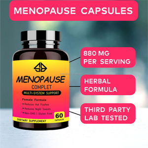 Cápsulas Herbales para la Menopausia OEM para Mujeres Adultas - Equilibrio Hormonal y Alivio de la Menopausia, Promueven la Digestión y la Energía, 60 Unidades - Product Image 3