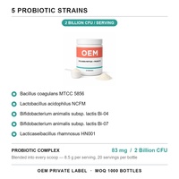 Poudre de Collagène Peptidique Probiotique Marque Blanche OEM avec Cuillère Doseuse et 20 Doses par Bouteille pour les Propriétaires de Marques Mondiales