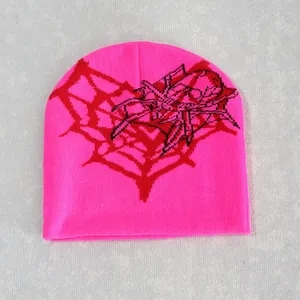 <span class=keywords><strong>Bonnet</strong></span> en tricot unisexe pour hommes et femmes, motif toile d'araignée, drôle, tendance Hip-hop, chaud pour l'extérieur et le ski, style Skullies - Product Image 6