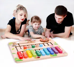 Ahşap Montessori matematik öğretici oyuncaklar çocuk dijital tanıma kurulu erken eğitim oyuncaklar