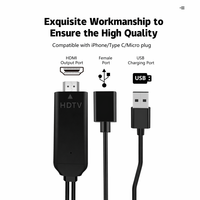 Cable Adaptador USB a HDMI 1080P, 60Hz HD, Duplicación de Pantalla para iPhone y Teléfonos Android a TV, Proyector, Monitor, Plug and Play