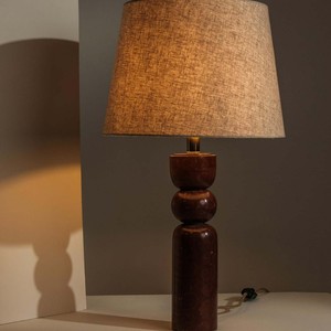 South Seas Style Solid Walnut Floor Lamp Led Lighting For Living Room Bedroom Ambient Light Wabi Sabi <b>Zen</b> Retro Design - Product Image 2