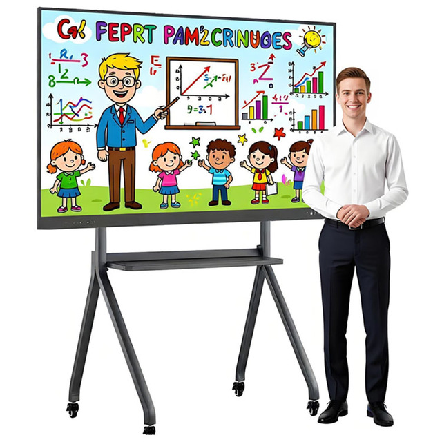 4K UHD Display 55 Inch Multi-Touch Screen Interactive Whiteboard for Meeting Room Education Smart LCD Display Interact Panel