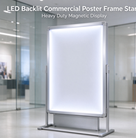 Stand d'affichage lumineux modulaire SEG 120x200cm, assemblage rapide sans outils pour exposition