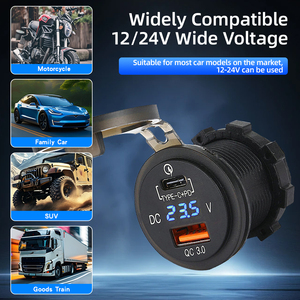 <span class=keywords><strong>Chargeur</strong></span> de <span class=keywords><strong>voiture</strong></span> USB 12V 24V étanche IP65, adaptateur de charge rapide robuste pour automobile, camion, bateau, moto - Product Image 5