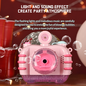 Luz eléctrica música niños burbuja de jabón de juguete al aire libre cámara automática de la burbuja <span class=keywords><strong>pistola</strong></span> para niños - Product Image 3