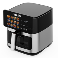 Four à friture sans air 8L 1500W avec écran tactile LED, 12 préréglages, fenêtre visible, tension et couleur de prise personnalisables