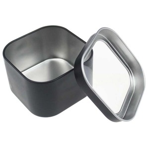 Bán buôn cấp thực phẩm kim loại vuông tinplate lưu trữ hộp thiếc với cửa sổ rõ ràng nắp trong suốt đồ ăn nhẹ đường thức ăn vật nuôi kẹo lưu trữ - Product Image 5